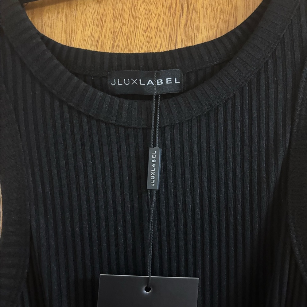 BRAND NEW — Black Ribbed Tank Top